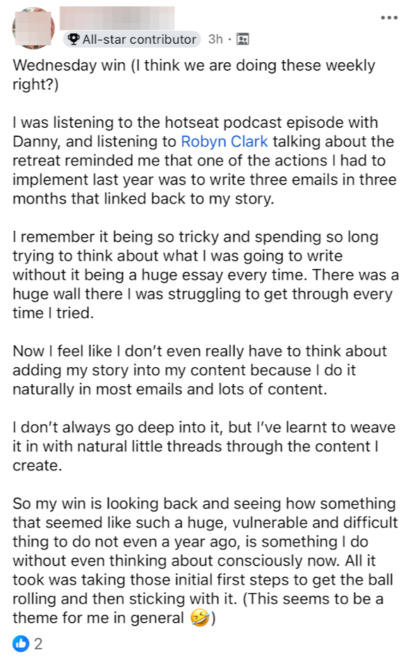 Community post: Wednesday win about weaving story into content