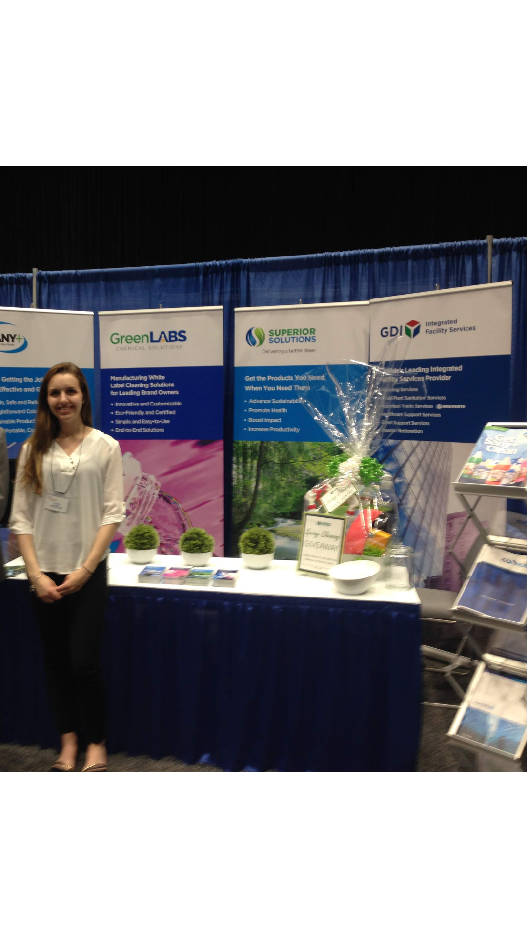 Robyn at a corporate trade show booth early in her career