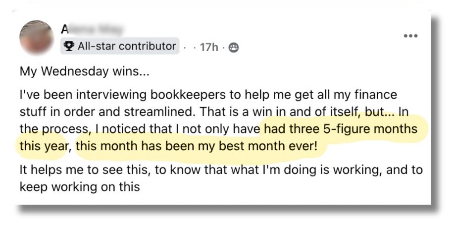 Homeschooling mom with three 5-figure months and her best sales year to date