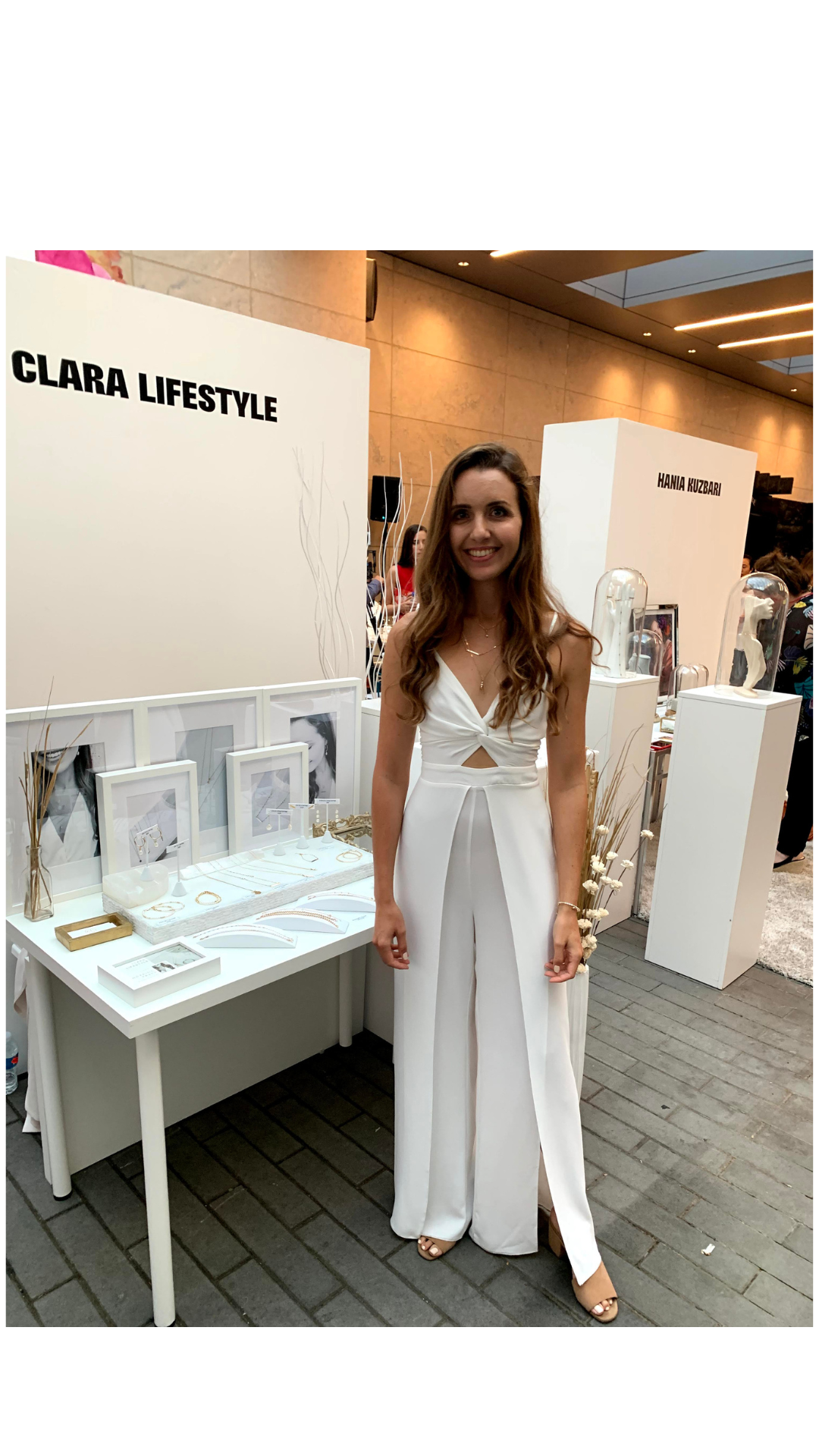 Robyn at Toronto Fashion Week with her jewelry brand
